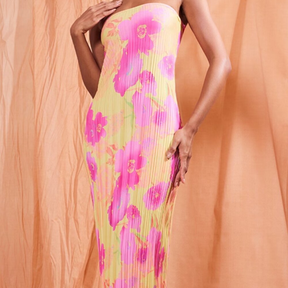 Multi Floral Print Maxi Dress